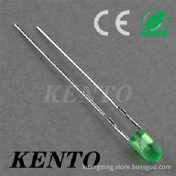 3mm Round Green Diffused Long Feet Lens Led Diode